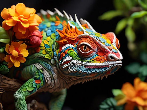 Kleurrijke aantrekkelijke Chameleon behang Chameleon achtergrond afbeeldingen mooie girgit
