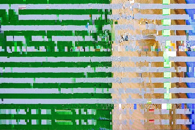 Kleurrijke abstracte achtergrond textuur glitches vervorming op het scherm uitgezonden digitale TV