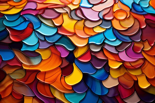 Kleurrijke abstracte fractal patroon gebrandschilderd glas ornament symmetrie achtergrond