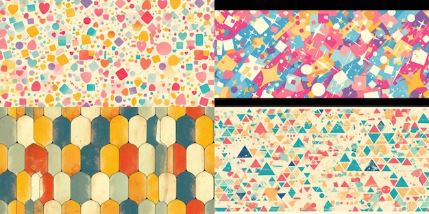 Kleurrijke abstracte s-stijl naadloos patroon muurkunst verf
