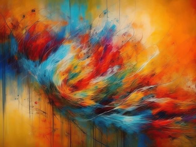 kleurrijke abstracte schilderkunst achtergrond 3 d weergave