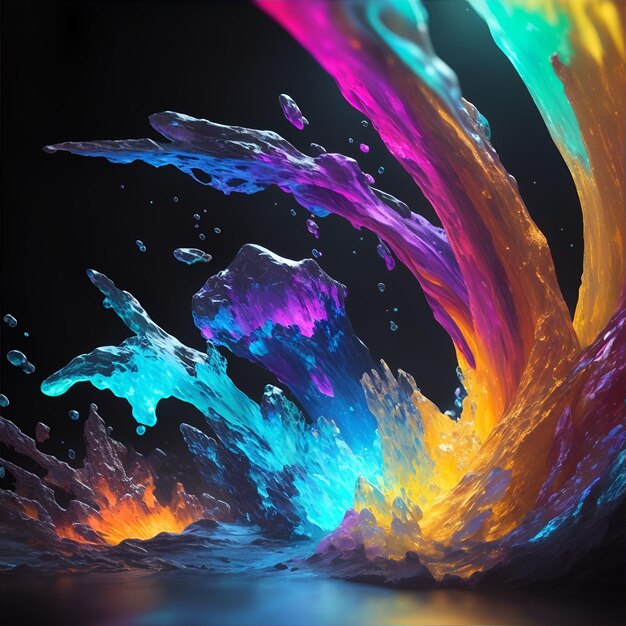 Kleurrijke abstracte SplashArt-ontwerp