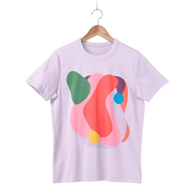 Kleurrijke abstracte t-shirt png doorzichtige achtergrond