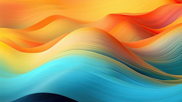 Kleurrijke abstracte waveGenerative Ai