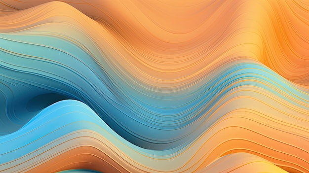 Kleurrijke abstracte waveGenerative Ai