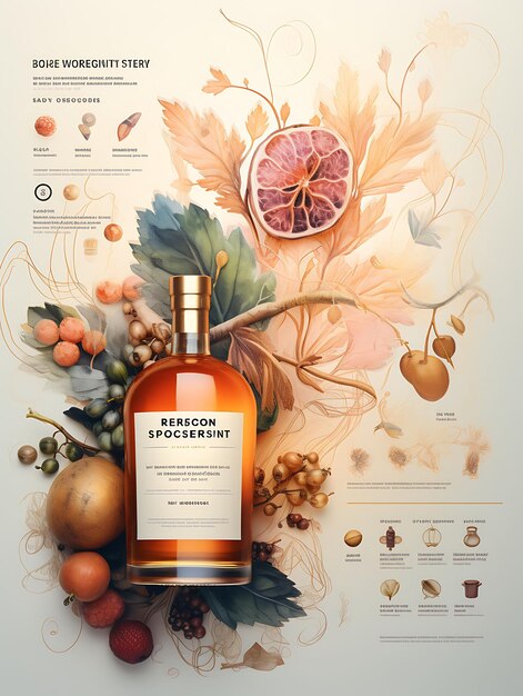 Foto kleurrijke ambachtelijke vijgenbrandy met een handgemaakte en natuurlijke kleur pa creatief concept ideeën ontwerp