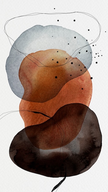 Kleurrijke aquarel vlek cirkels ontwerpen telefoon achtergrond