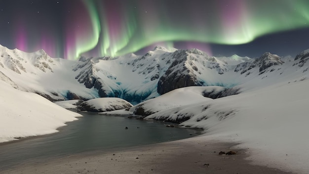 Kleurrijke aurora voor behang