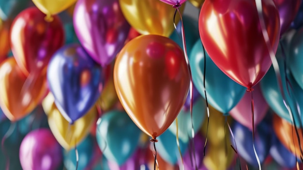 Kleurrijke ballonarrangement voor vreugdevolle feesten