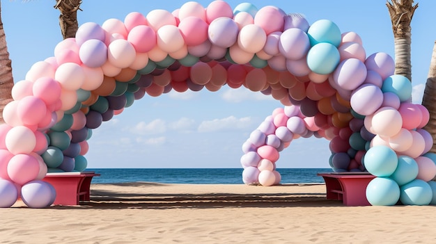 kleurrijke ballonnen achtergrond HD 8k behang Stock Fotografisch beeld