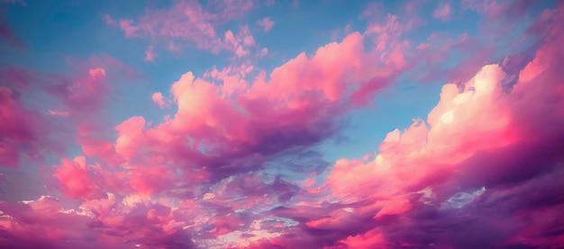 Kleurrijke bewolkte hemel bij zonsondergang Hemeltextuur abstracte aard achtergrond Verloopkleur