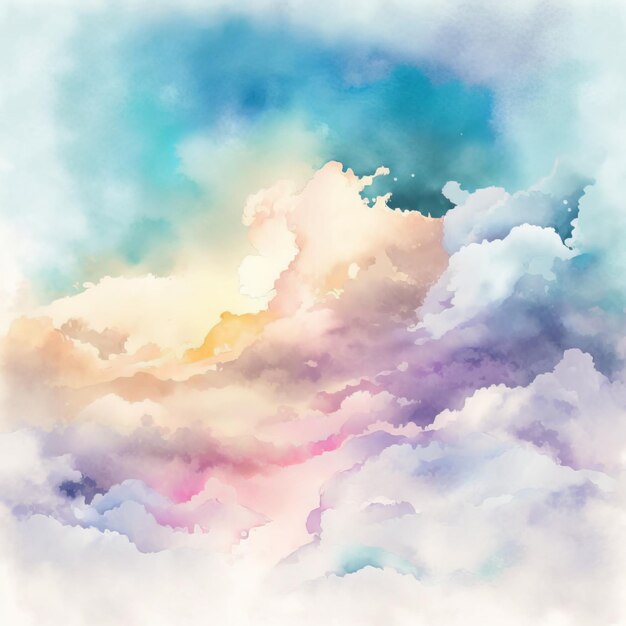 Kleurrijke bewolkte hemelachtergrond