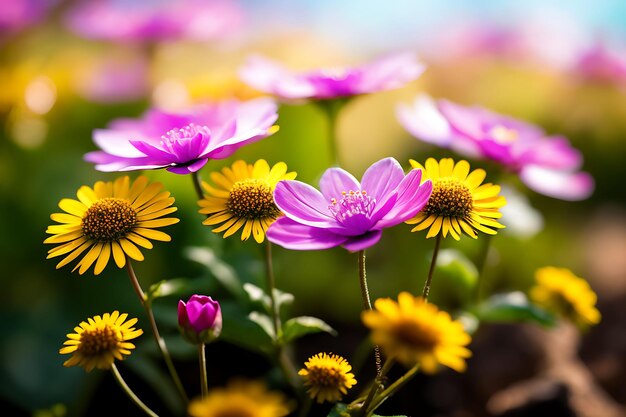 Kleurrijke bloeiende bloemen