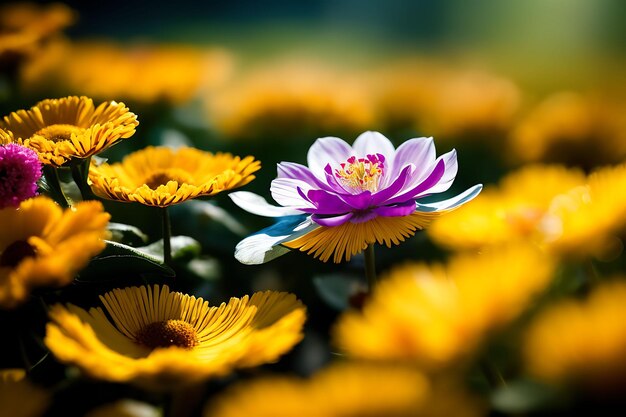 Foto kleurrijke bloeiende bloemen