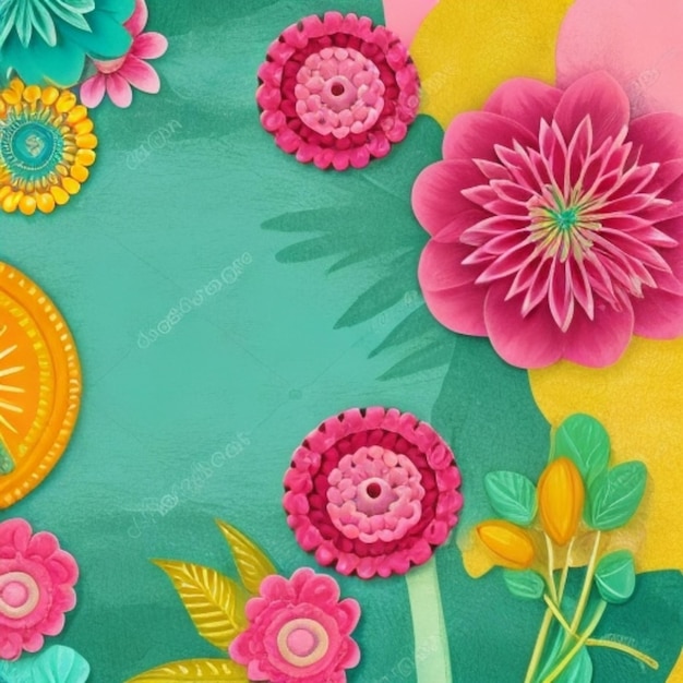 kleurrijke bloem illustratie