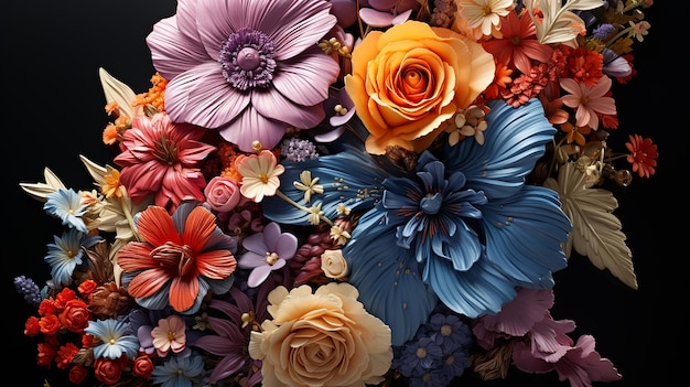 Kleurrijke bloemen achtergrond