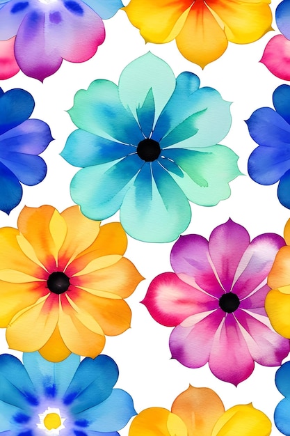 Foto kleurrijke bloemen op een witte achtergrond