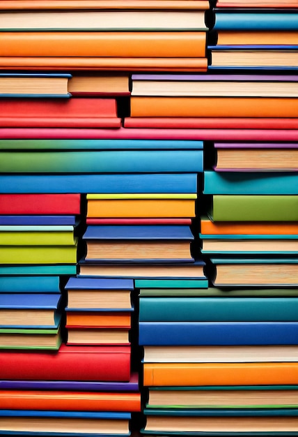 kleurrijke boeken op elkaar gestapeld