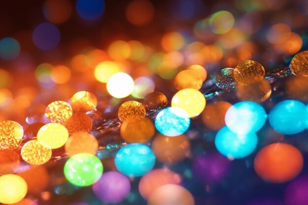 Foto kleurrijke bokeh licht generatieve ai