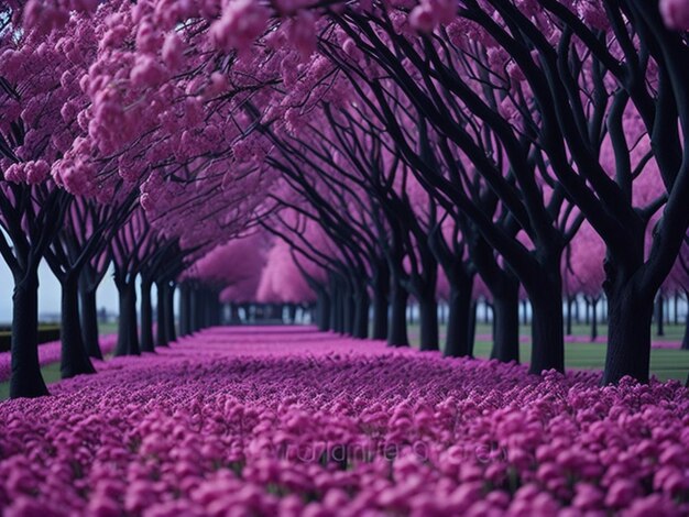 Foto kleurrijke bomen natuur achtergrond