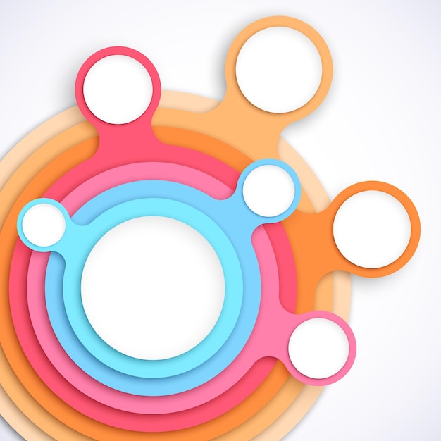 Kleurrijke cirkel websjabloon