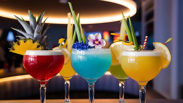 Kleurrijke cocktails.