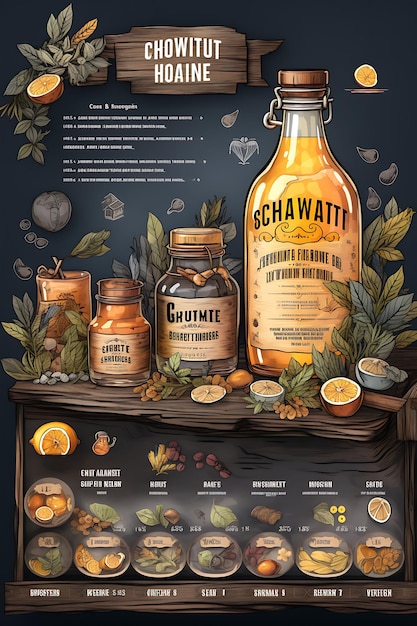 Kleurrijke Craft Moonshine met een handgemaakt bruin en Kraft Paper Pal creatief concept ideeën ontwerp