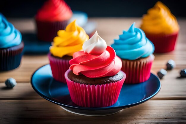 kleurrijke cupcakes met heerlijk