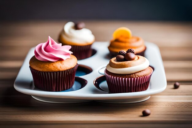 kleurrijke cupcakes met heerlijk