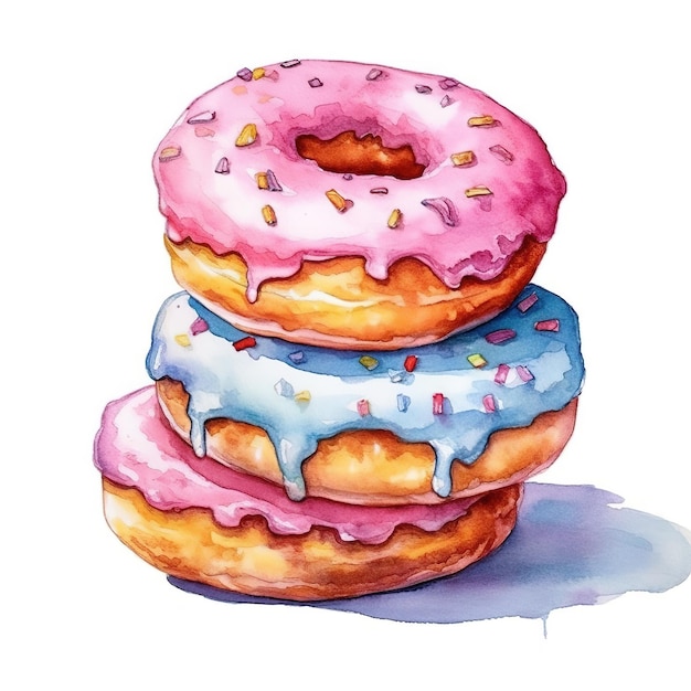 Kleurrijke donut illustratie