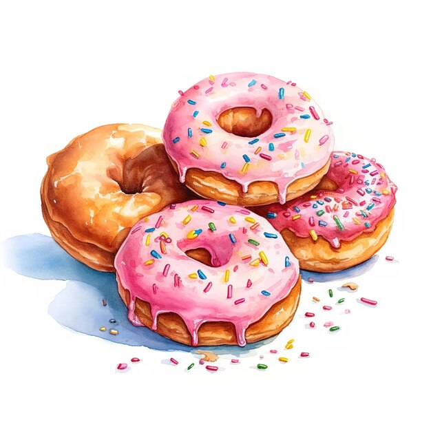 Kleurrijke donut illustratie