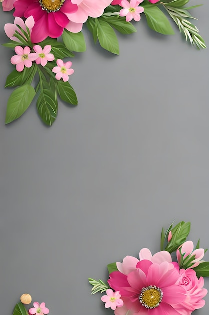 Kleurrijke eenvoudige bloemendecoratie kleine bloem illustratie achtergrond sjabloon creatieve opstelling van natuur en bloemen Goed voor banner bruiloft kaart uitnodiging ontwerp ontwerpelement en andere