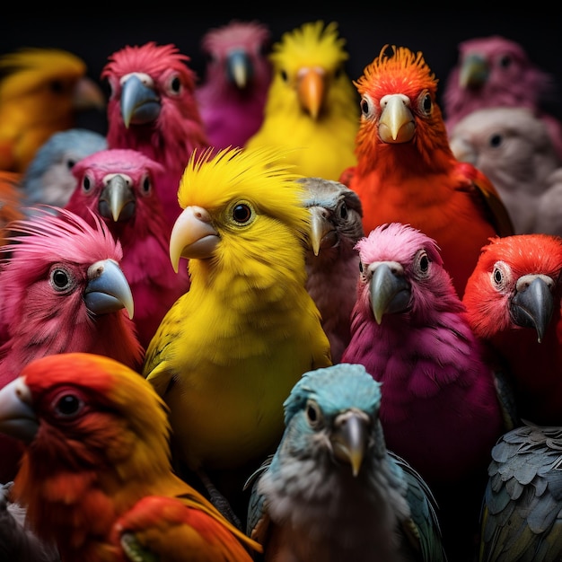 kleurrijke en vliegende vogels 8K HD fotografie