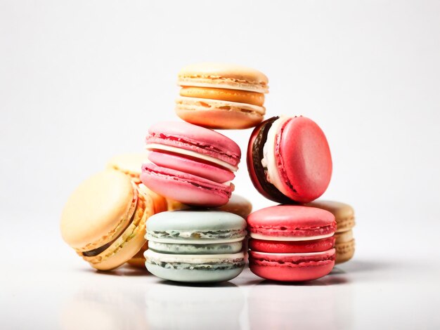 Foto kleurrijke franse macarons