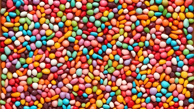 Foto kleurrijke gemengde collectie top view assortiment gesorteerde zoete snoep verschillende gekleurde ronde close