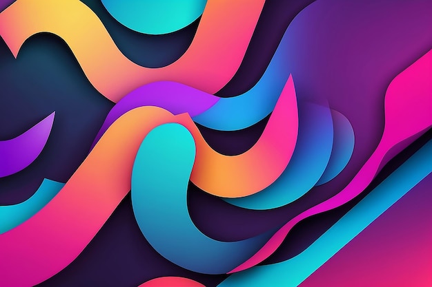 Kleurrijke geometrische achtergrond Trendy gradiëntvormen samenstelling Cool achtergrondontwerp voor posters vectorillustratie