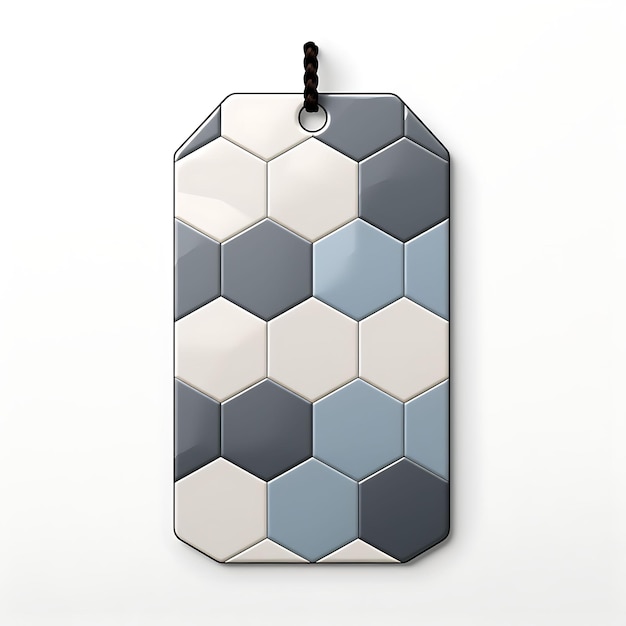 Kleurrijke geometrische hang tag zeshoekige vorm geometrische patronen moderne creatieve hang tag collectie