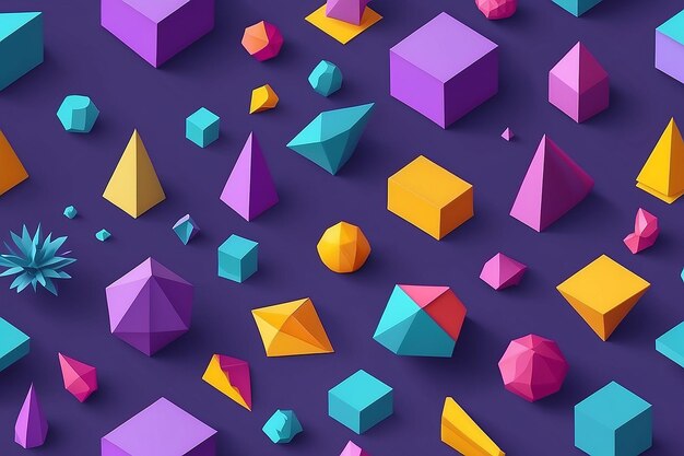 Kleurrijke geometrische papieren objectenverpakking