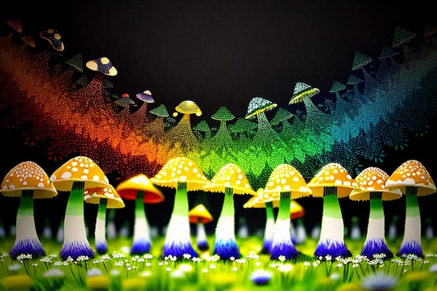 Kleurrijke giftige paddenstoelen wallpaper achtergrond HD-fotografie eet geen giftige paddenstoelen