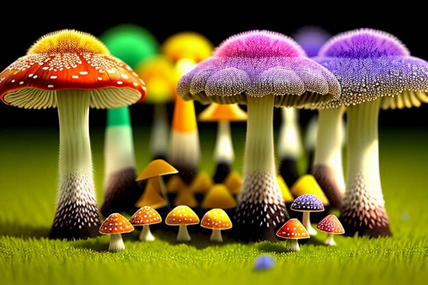 Foto kleurrijke giftige paddenstoelen wallpaper achtergrond hd-fotografie eet geen giftige paddenstoelen
