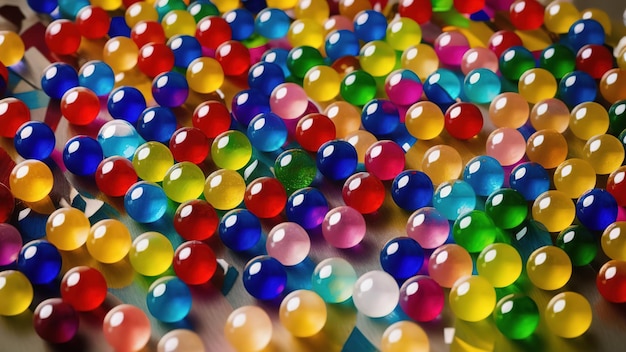 Kleurrijke glazen glanzende ballen abstractie achtergrond