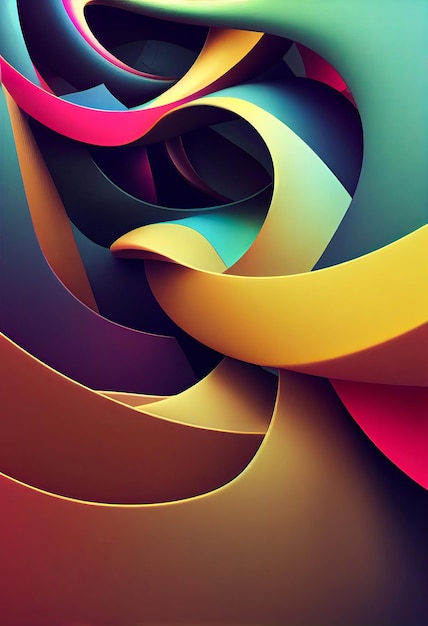 Kleurrijke golvende vormen abstracte achtergrond