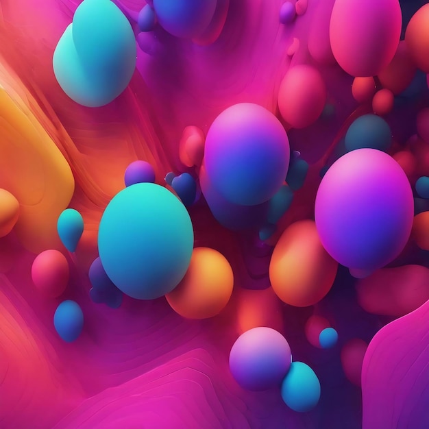 Kleurrijke gradiënt futuristische achtergrond 3d geïllustreerd