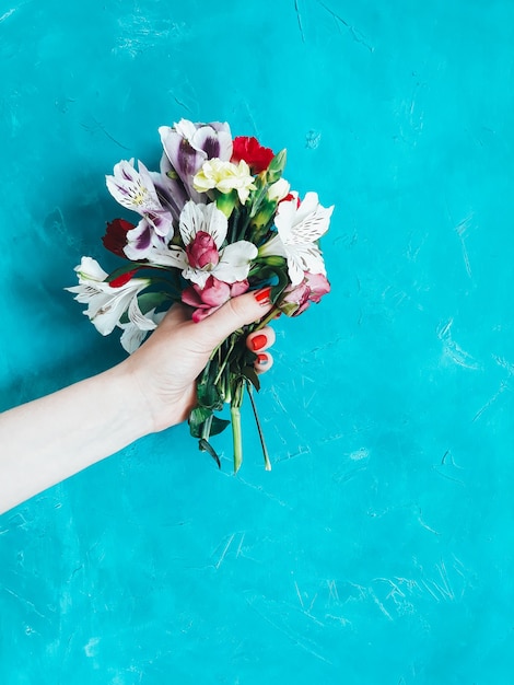 Kleurrijke heldere bloemen zomer bloemenboeket