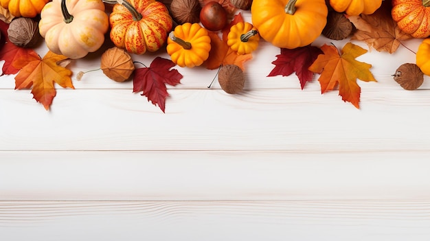 Kleurrijke herfst plat leggen