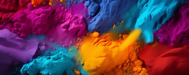 Kleurrijke holi poeder achtergrond Vakantie van heldere kleuren Indiase traditie