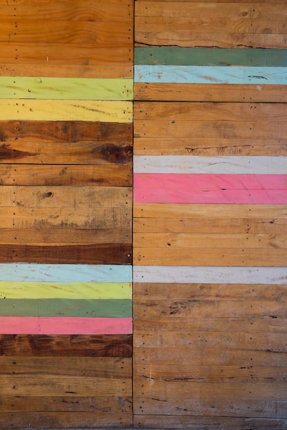 Foto kleurrijke houten muurtextuur