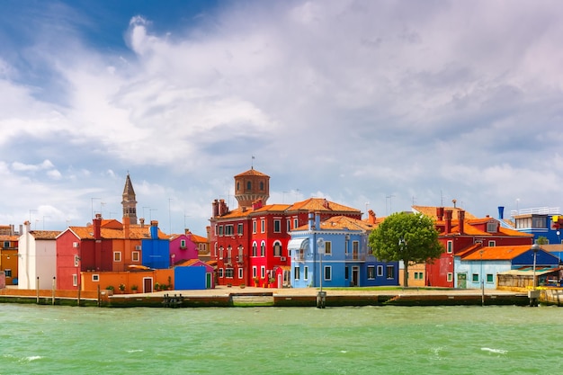 Kleurrijke huizen op de Burano Venetië Italië