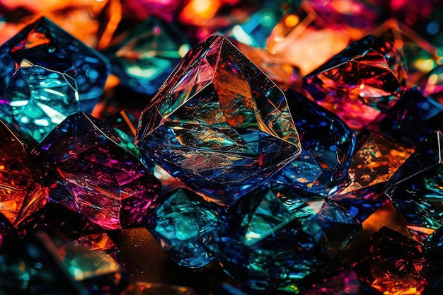Kleurrijke kristallen wallpapers die high definition zijn