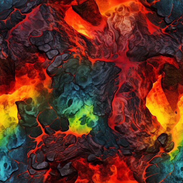 kleurrijke Lava naadloze afbeelding